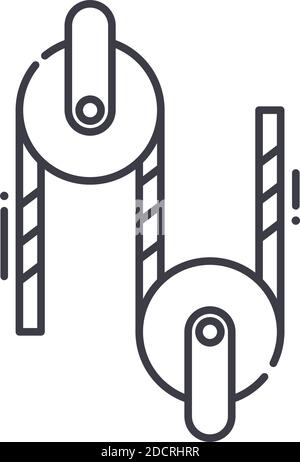 Physics icon, linear isolated illustration, thin line vector, web design sign, outline concept symbol with editable stroke on white background. Stock Vector