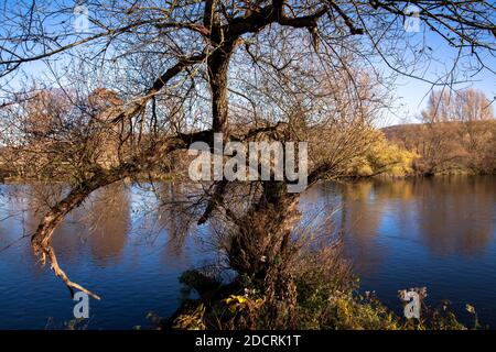 the river Ruhr near Wetter-Wengern, Ruhr Area, North Rhine-Westphalia, Germany.  die Ruhr bei Wetter-Wengern, Ruhrgebiet, Nordrhein-Westfalen, Deutsch Stock Photo