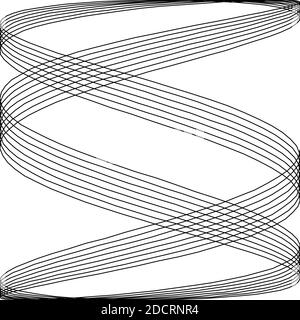 Waving-wavy, Sine vertical lines. Sinuous, Curve lines vector illustration - Stock vector illustration clip-art Stock Vector