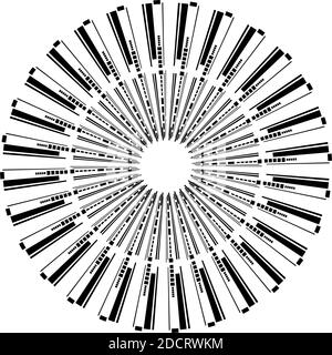 Geometric HUD, sc-fi GUI, UI circular elements. Geometric circle vector – Stock vector illustration, Clip art graphic Stock Vector