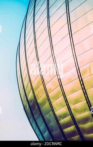 Curved Gold Architectural Detail Stock Photo