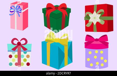 Illustration of gift boxes. gift boxes. On a white background in eps 10 format. Stock Photo