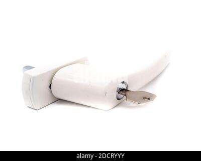 Door lock locking system isolated on white background Stock Photo