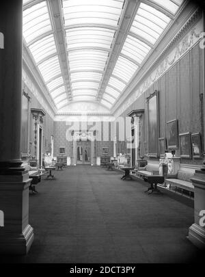 File photo dated 21/08/47 of the Picture Gallery at Buckingham Palace. The room is undergoing major reservicing works, which will see the replacement of the Gallery's almost 200-year-old roof, as well as the removal of ageing pipes, wires and other essential infrastructure - some of which has not been updated since the Second World War. Stock Photo