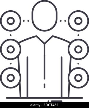 personal qualities line icon, outline symbol, vector illustration ...