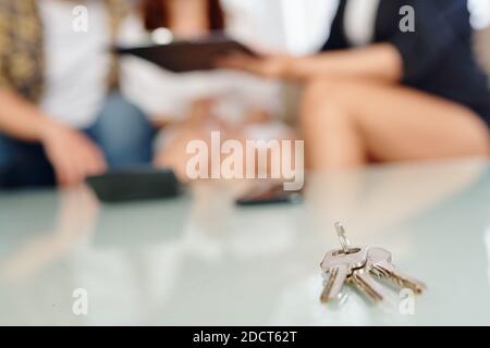 Keys from new apartment Stock Photo