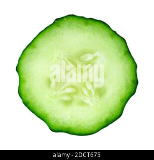 Cucumber slice isolated on white background Stock Photo