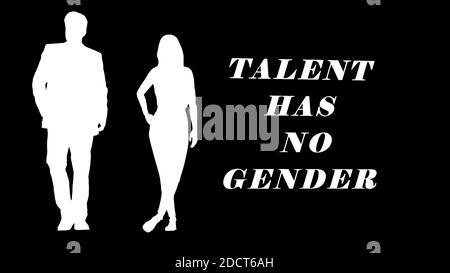 Here is no gender like man and woman for talent in this world. that's showing this image. Stock Photo