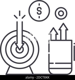 Personal loans icon, linear isolated illustration, thin line vector, web design sign, outline concept symbol with editable stroke on white background. Stock Vector