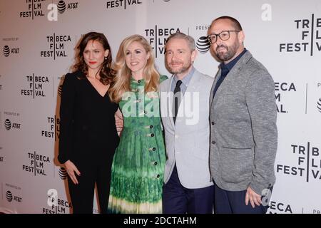 Kristina Ceyton, Yolanda Ramke, Martin Freeman, Ben Howling attend the screening of the movie Cargo during the 2018 Tribeca Film Festival at SVA Theatre in New York City, NY, USA on April 19, 2018. Photo by Julien Reynaud/APS-Medias/ABACAPRESS.COM Stock Photo