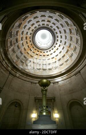 Ayr, Ayrshire, Scotland, UK. County Building Architecture, looking up into the dome  cupola in the sheriff court house Stock Photo