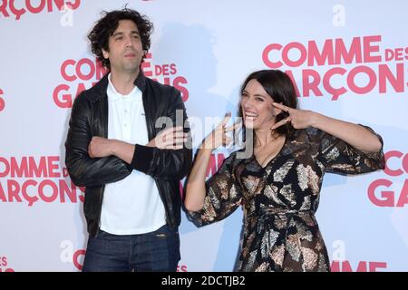 Max Boublil et Vanessa Guide assistent a la premiere du film Comme des Garcons a l UGC Cine Cite Bercy a Paris France le 19 Avril 2018. Photo by Aurore Marechal ABACAPRESS.COM Stock Photo