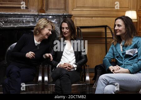 Miou Miou, Camille Cottin and Camille Chamoux attending a press conference for the film Larguees on March 26, 2018 in Lille, France. Photo Sylvain Lefevre/ABACAPRESS.COM Stock Photo