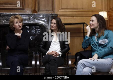 Eloise Lang, Miou Miou, Camille Cottin and Camille Chamoux attending a press conference for the film Larguees on March 26, 2018 in Lille, France. Photo Sylvain Lefevre/ABACAPRESS.COM Stock Photo