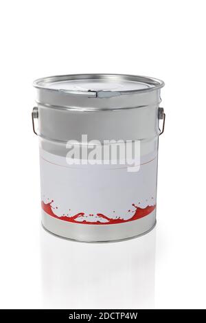 Paint bucket isolated on white background Stock Photo