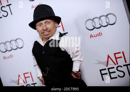 File photo - 'Verne Troyer attends the premiere of ''The Imaginarium of Doctor Parnassus'' during AFI FEST 2009. Los Angeles, California on November 2, 2009. Verne Troyer, who is best known for playing Mini-Me in the Austin Powers films, has died at the age of 49. Troyer, who was 81cm tall, also played Griphook in the first Harry Potter film. Photo by Lionel Hahn/ABACAPRESS.COM (Pictured: Verne Troyer)' Stock Photo