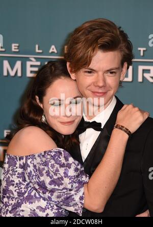 Actors Kaya Scodelario and Thomas Brodie Sangster attend the Maze