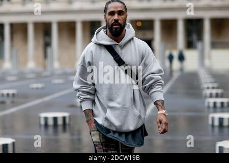 Street style, Jerry Lorenzo arriving at Dior Fall-Winter 2018-2019