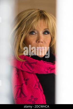Brigitte Macron During the opening of Bettina Rheims' exhibition in Chateau de Vincennes near Paris, on february 8,2018. Photo by Eliot Blondet/ABACAPRESS.COM Stock Photo