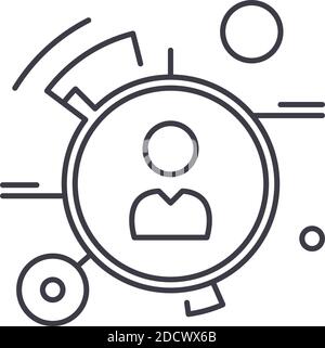 Personal features icon, linear isolated illustration, thin line vector, web design sign, outline concept symbol with editable stroke on white Stock Vector