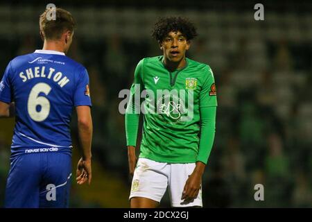 Yeovil Town FC versus Hartlepool United National League Vanarama , Yeovil , Somerset ,  ,Alfie Lloyd debut  home win, Huish Park, Stock Photo