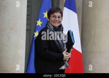 Minister for Overseas France Annick Girardin leaving the Elysee Palace ...