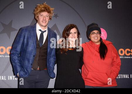 Geremy Credeville, Laura Domenge, Melha attending the opening ceremony of the 21st L'Alpe d'Huez Comedy Film Festival in L'Alpe d'Huez, France, on January 16, 2018. Photo by Julien Reynaud/APS-Medias/ABACAPRESS.COM Stock Photo