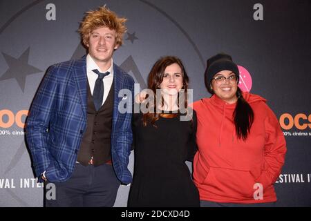 Geremy Credeville, Laura Domenge, Melha attending the opening ceremony of the 21st L'Alpe d'Huez Comedy Film Festival in L'Alpe d'Huez, France, on January 16, 2018. Photo by Julien Reynaud/APS-Medias/ABACAPRESS.COM Stock Photo