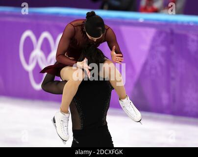 Tessa Virtue and Scott Moir (CAN) perform in the figure skating free dance event during the Pyeongchang 2018 Olympic Winter Games at Gangneung Ice Arena. Pyeongchang, South Korea, February 20, 2018. Photo by Giuliano Bevilacqua/ABACAPRESS.COM Stock Photo