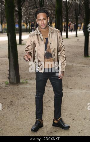 Neymar wears Louis Vuitton at at Paris Fashion Week Men's