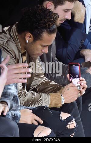 Neymar Wearing Louis Vuitton Camo Sweats & Tee With Prada Sneakers
