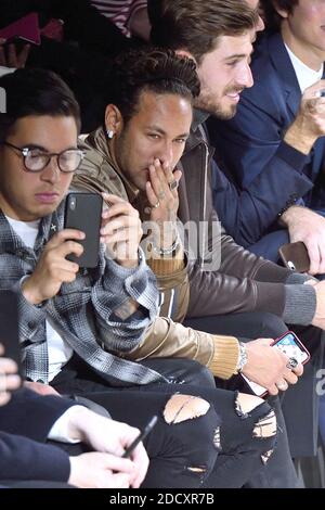 Neymar Jr attending the Louis Vuitton Men Menswear Fall/Winter