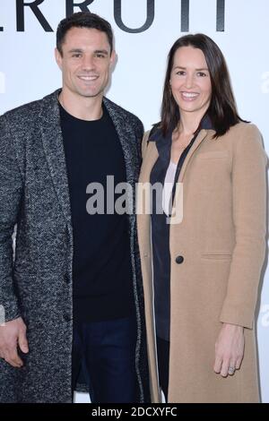 Dan Carter and his wife Honor Carter attending the Cerruti 1881 show as