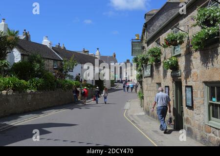 GREAT BRITAIN / Isles of Scilly / St Mary’s/ Hugh Town High Street . Stock Photo