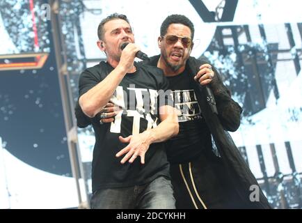 Ntm Rappers Rappers Joey Starr and Kool Shen of NTM perform at AccorHotels Arena in ...