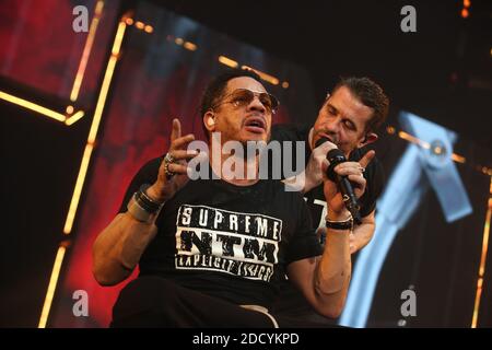 Ntm Rappers Rappers Joey Starr and Kool Shen of NTM perform at AccorHotels Arena in ...