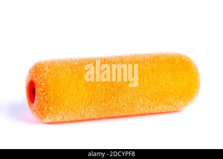 Small paint roller isolated on white background Stock Photo