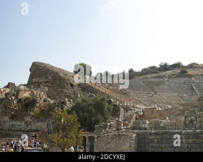 The Great Theatre of the Ancient City of Ephesus in Turkey Stock Photo