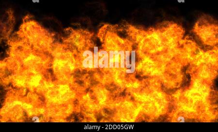 Illustrated background of roiling red and yellow clouds of intense energy and searing heat