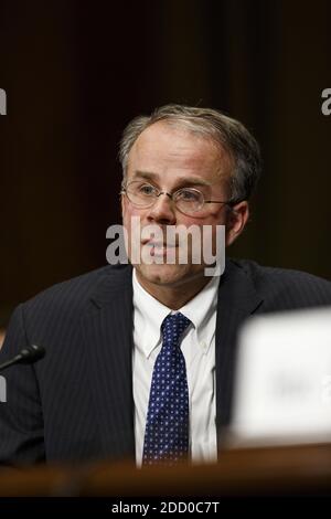 Michael Y. Scudder speaks during his confirmation hearing to become a United States Federal Judge before the Senate Judiciary Committee on Capitol Hill in Washington, DC, USA, on March 21, 2018. Photo by Alex Edelman / CNP/ABACAPRESS.COM Stock Photo