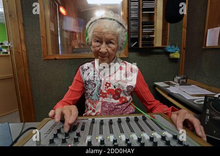 Great Britain / England / Havant / Angel Radio/ A community radio station run by pensioners. Stock Photo