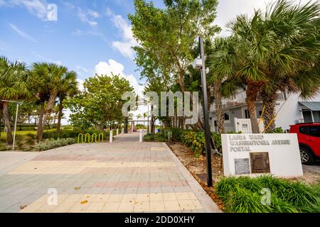 FORT LAUDERDALE, FL, USA - NOVEMBER 22, 2020: Washington Avenue Portal beach entrance Lauderdale By The Sea Stock Photo