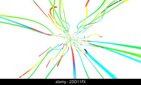 3d party line confetti background abstract render illustration Stock Photo
