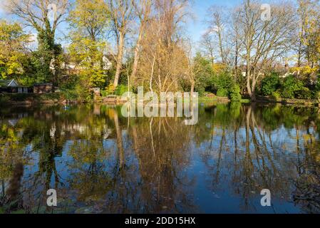 The Moor Pool Estate in the leafy and desirable Birmingham suburb of Harborne Stock Photo