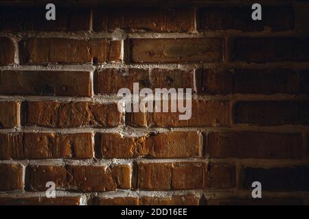 Dark old brick wall texture background Stock Photo