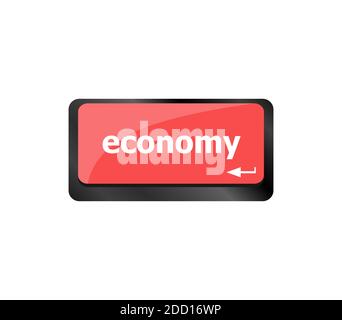 Business concept. computer keyboard with word Economy on enter button background Stock Photo