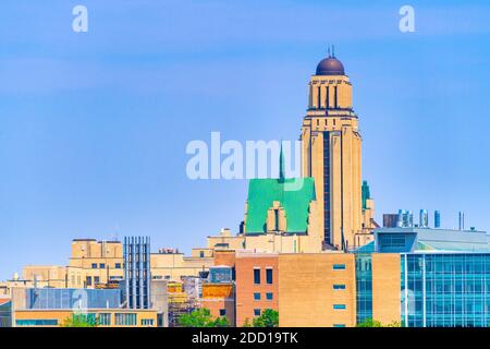 Montreal urban skyline seen from the Saint Joseph Oratory, Canada Stock Photo