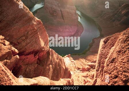 Colorado River through Canyonlands National Park. Stock Photo