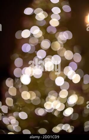 Christmas Tree Decoration unfocused blurry background Stock Photo