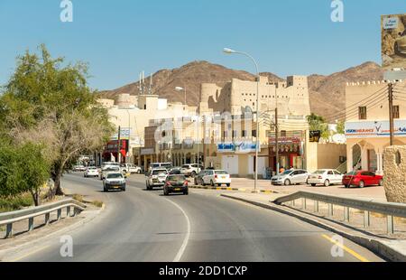 Bahla, Oman - February 11, 2020: Bahla city urban cente, in the Ad Dakhiliyah region of Oman, is a UNESCO World Heritage Site. Stock Photo